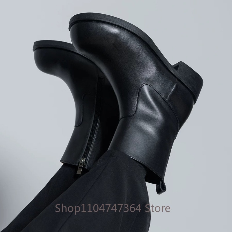 Men'S Formal Style - Botas Chelsea de trabajo de cuero