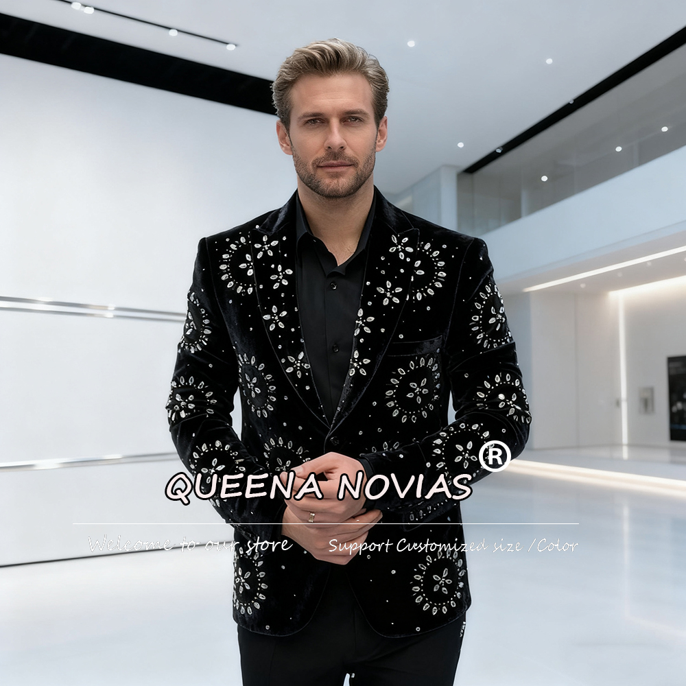 Men Formal Wear For Dinner - Trajes de lujo con piedras de
