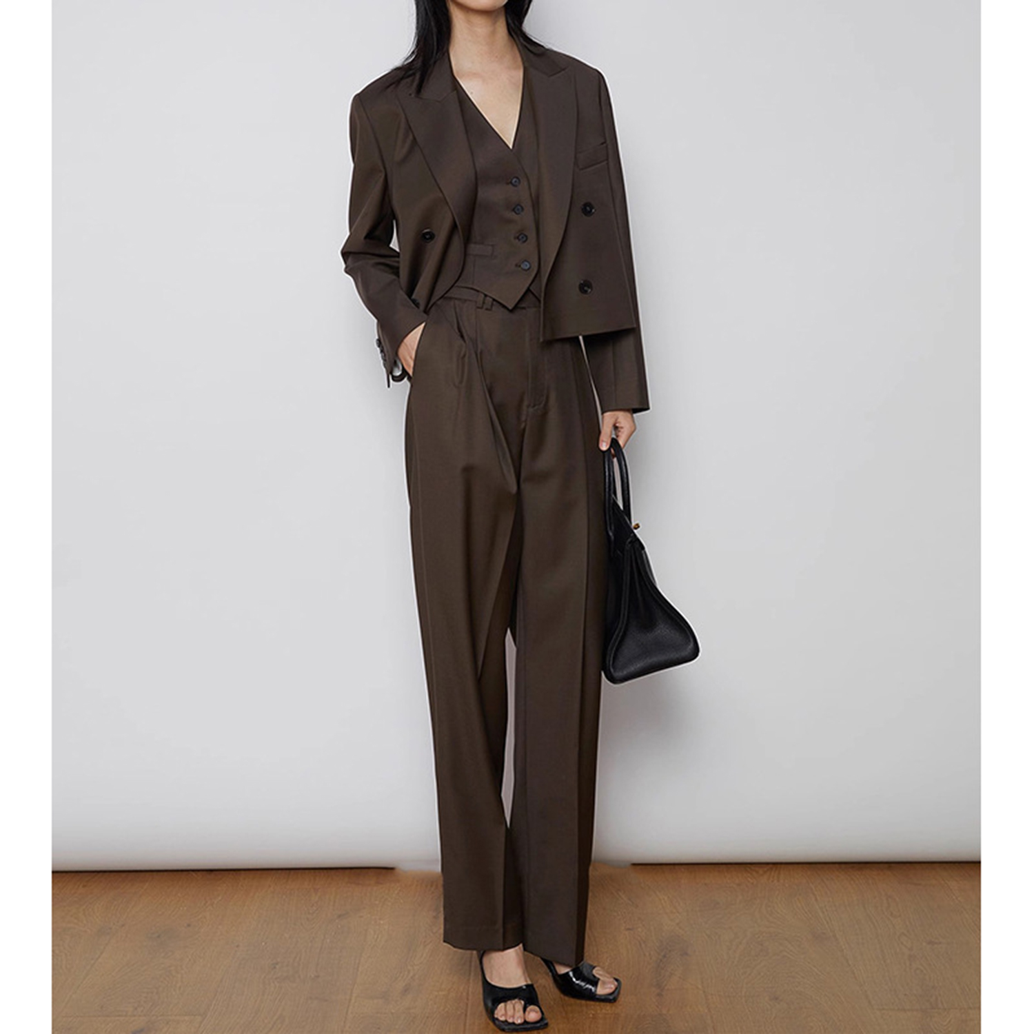Double Breasted Blazer - Traje de Pantalón para Mujer Allingentle,