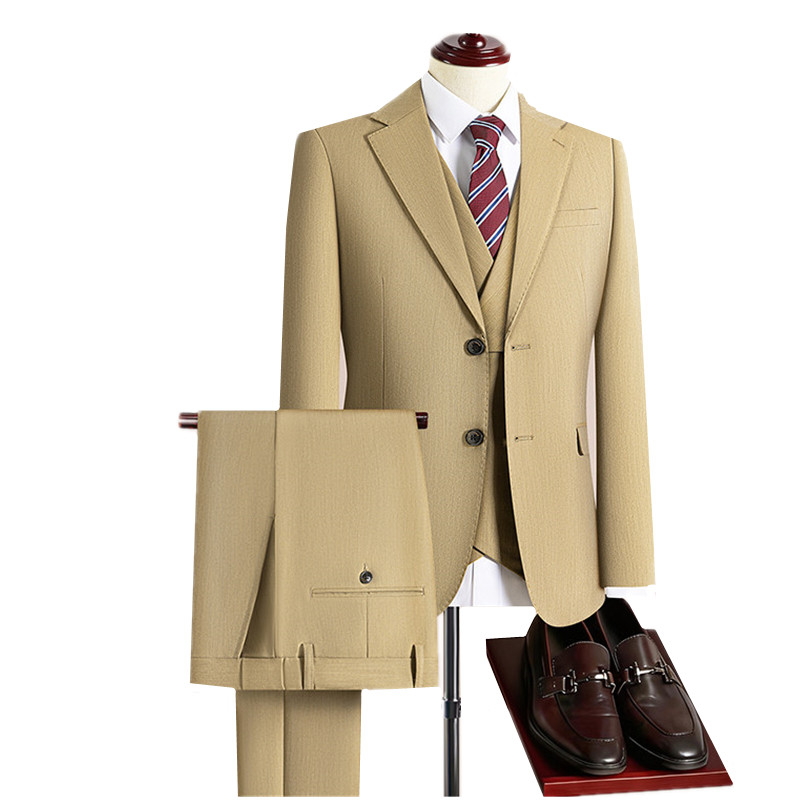 Khaki Formal Wear Men - Conjunto de Traje de Negocios de