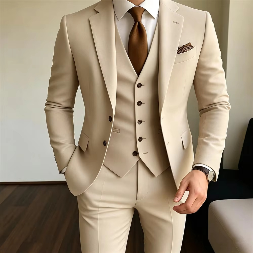 Khaki Formal Wear Men - Trajes de Hombre Color Caqui, 3