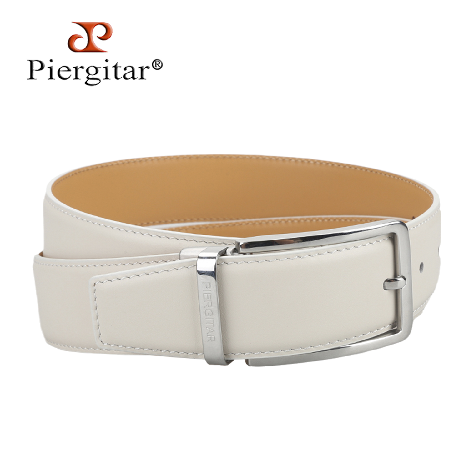 Men'S Luxury Formal Wear Brands - Cinturones de hombre de cuero blanco