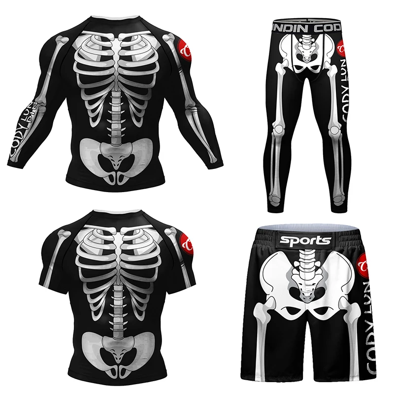 Men'S Formal Wear Rental - Nueva camiseta con calavera Rashguard Jiu