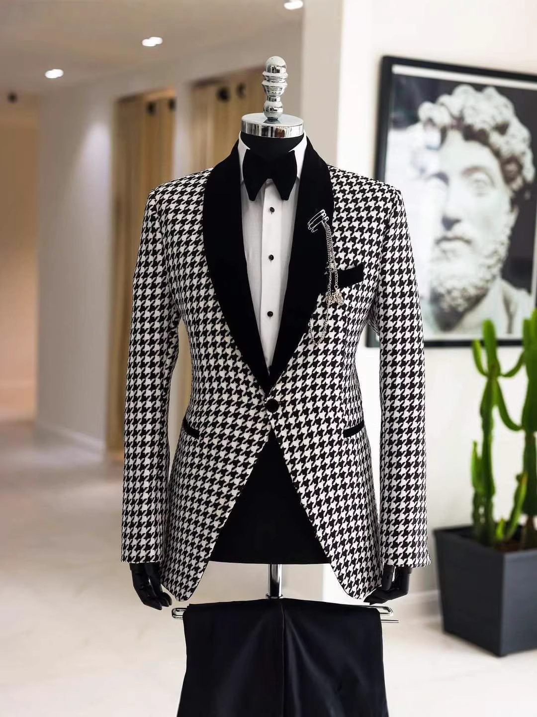 Men Formal Wear Clothes - Elegante Traje Personalizado a Cuadros de
