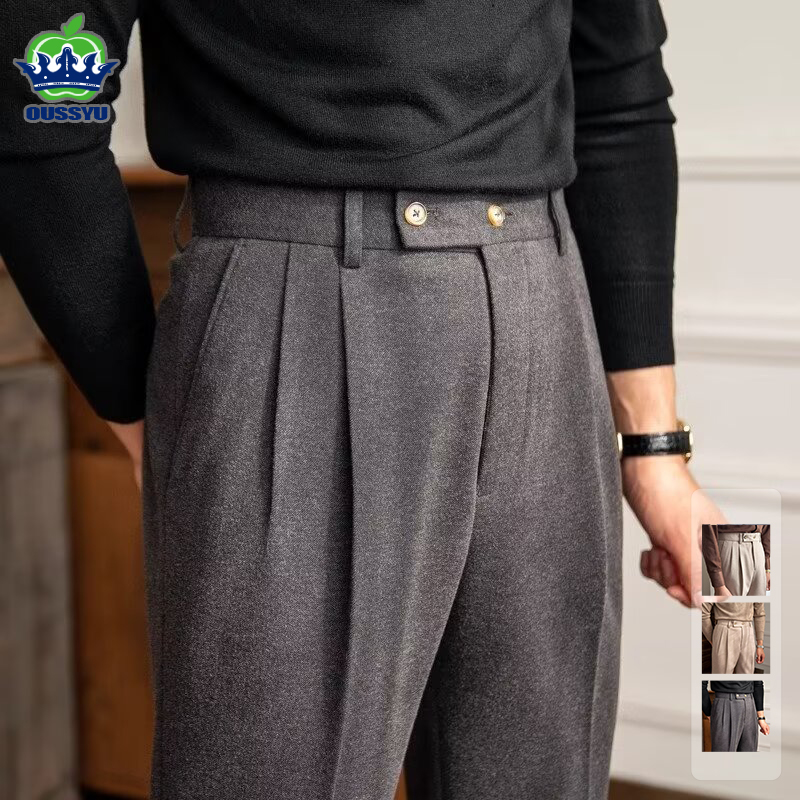 Men'S Formal Wear Rental - Pantalones de traje clásicos italianos de