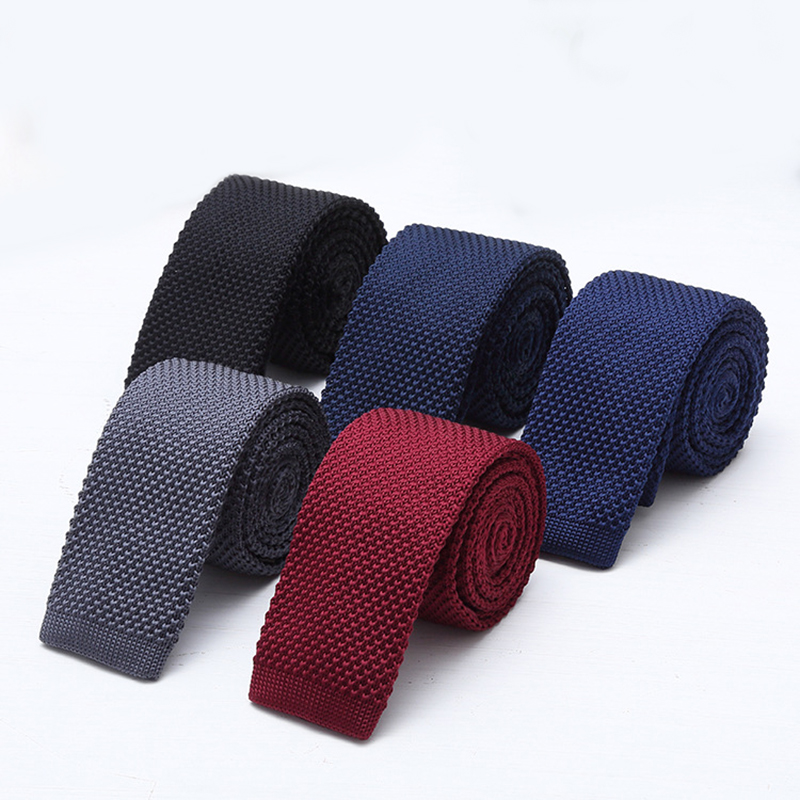 Men Formal Wear Black And White - Corbatas de punto de 6 cm