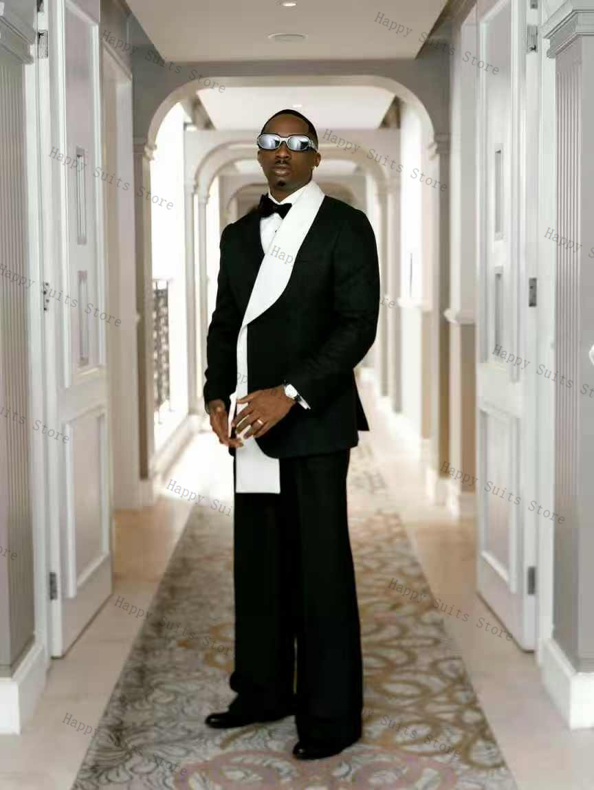 Traje de Hombre Blanco y Negro - Men Formal Wear Black And White reseña y precio