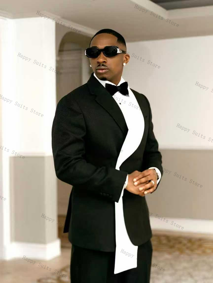 Traje de Hombre Blanco y Negro - Men Formal Wear Black And White reseña y precio