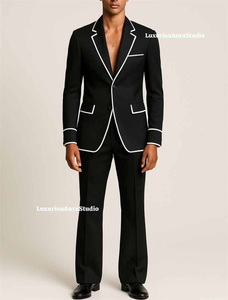 Traje de Diseñador para Hombre - Men Formal Wear Black And White reseña y precio
