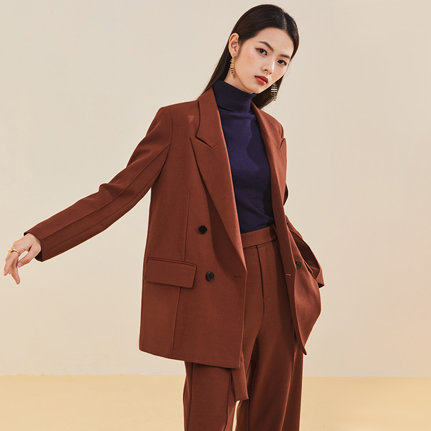 Traje de Mujer Allingentle, Tr - Double Breasted Blazer reseña y precio