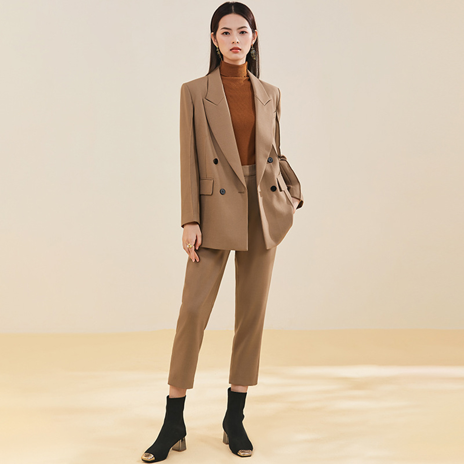 Traje de Mujer Allingentle, Tr - Double Breasted Blazer reseña y precio