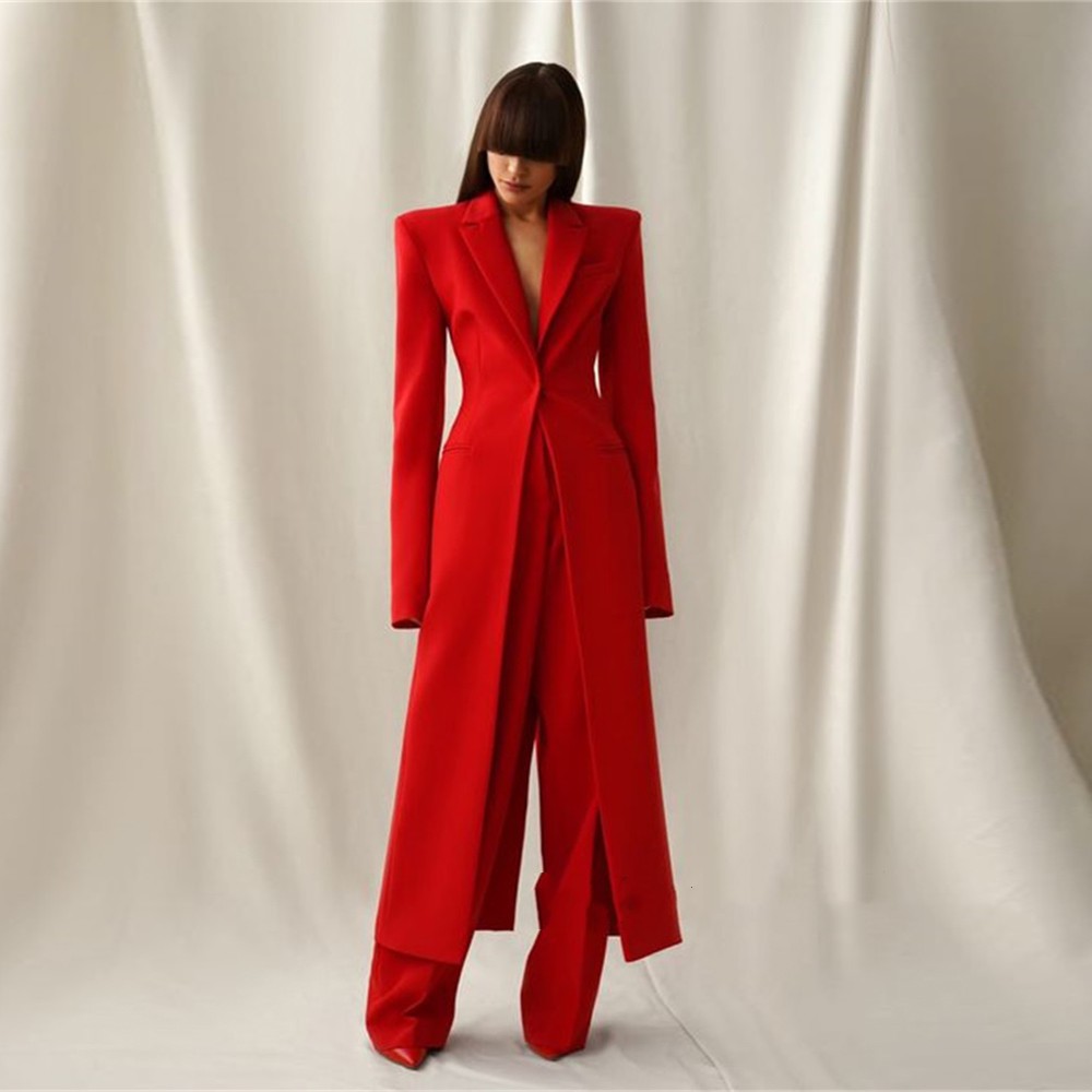 Traje de dos piezas rojo brill - Double Breasted Blazer reseña y precio