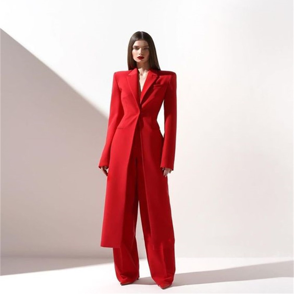 Traje de dos piezas rojo brill - Double Breasted Blazer reseña y precio