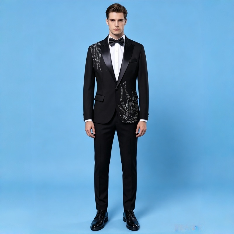 Traje Formal Slim Fit para Hom - Men Formal Wear Black And White reseña y precio