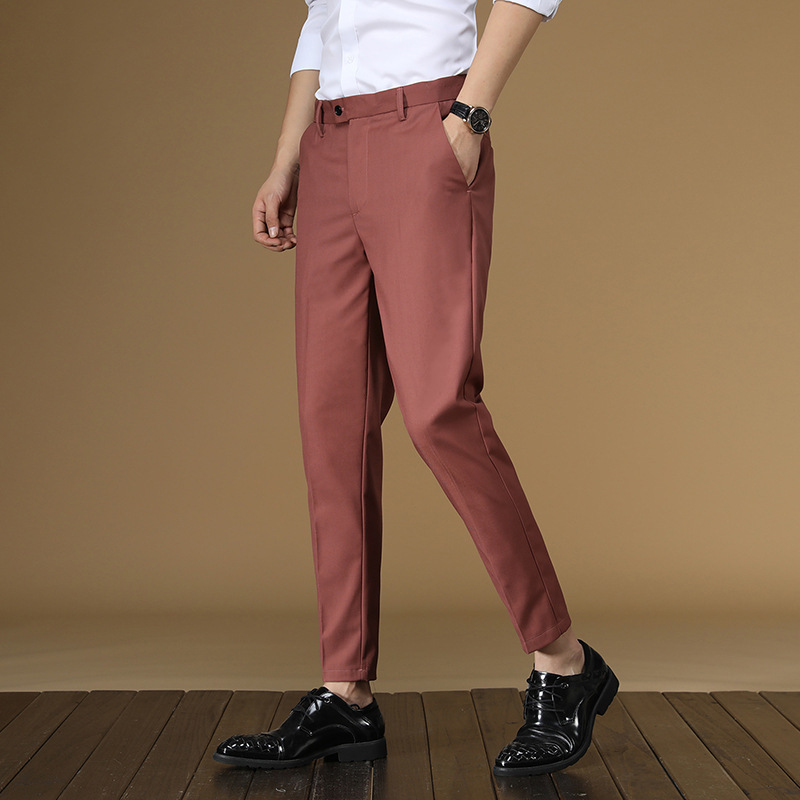 Pantalones de traje de verano  - Khaki Formal Wear Men reseña y precio