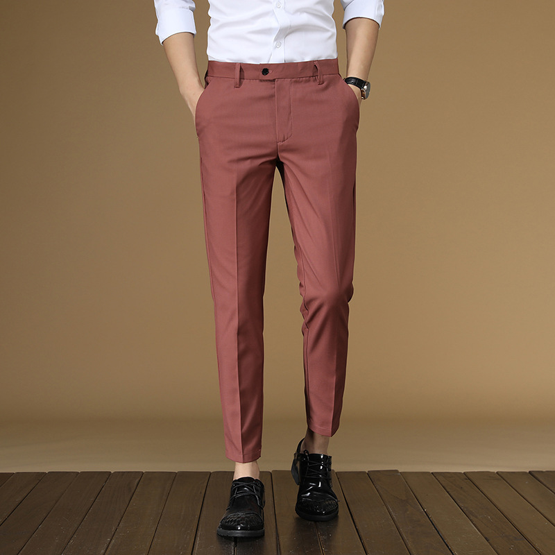 Pantalones de traje de verano  - Khaki Formal Wear Men reseña y precio