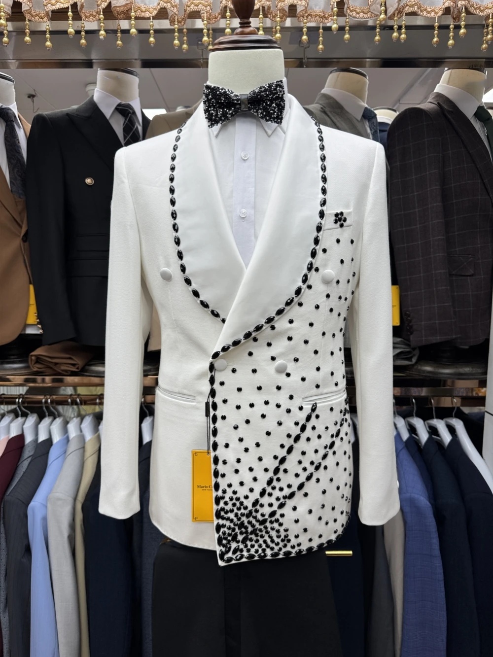 Conjunto de traje de novio bla - Men Formal Wear Black And White reseña y precio