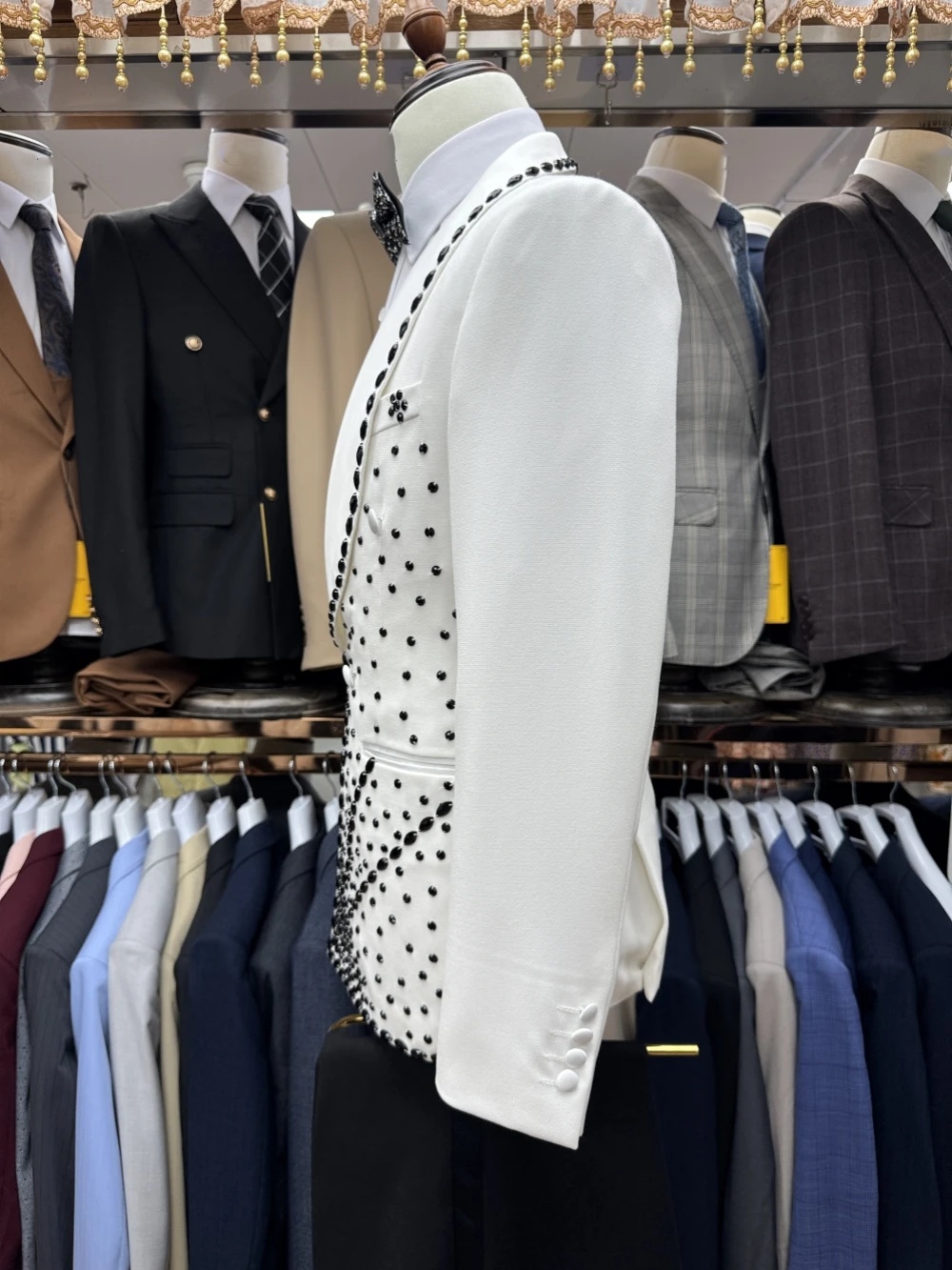 Conjunto de traje de novio bla - Men Formal Wear Black And White reseña y precio