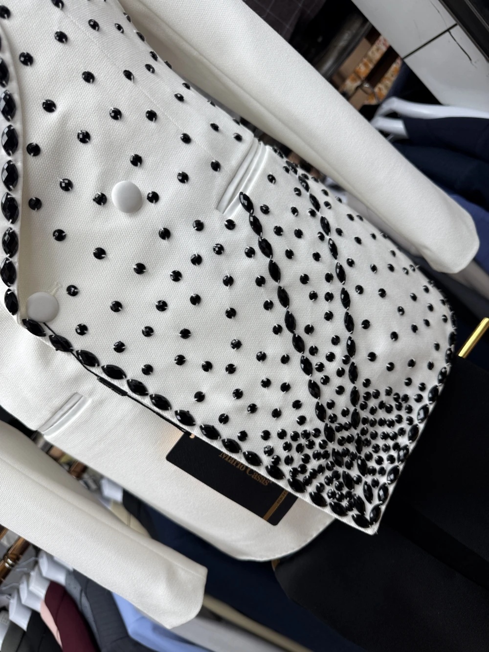 Conjunto de traje de novio bla - Men Formal Wear Black And White reseña y precio