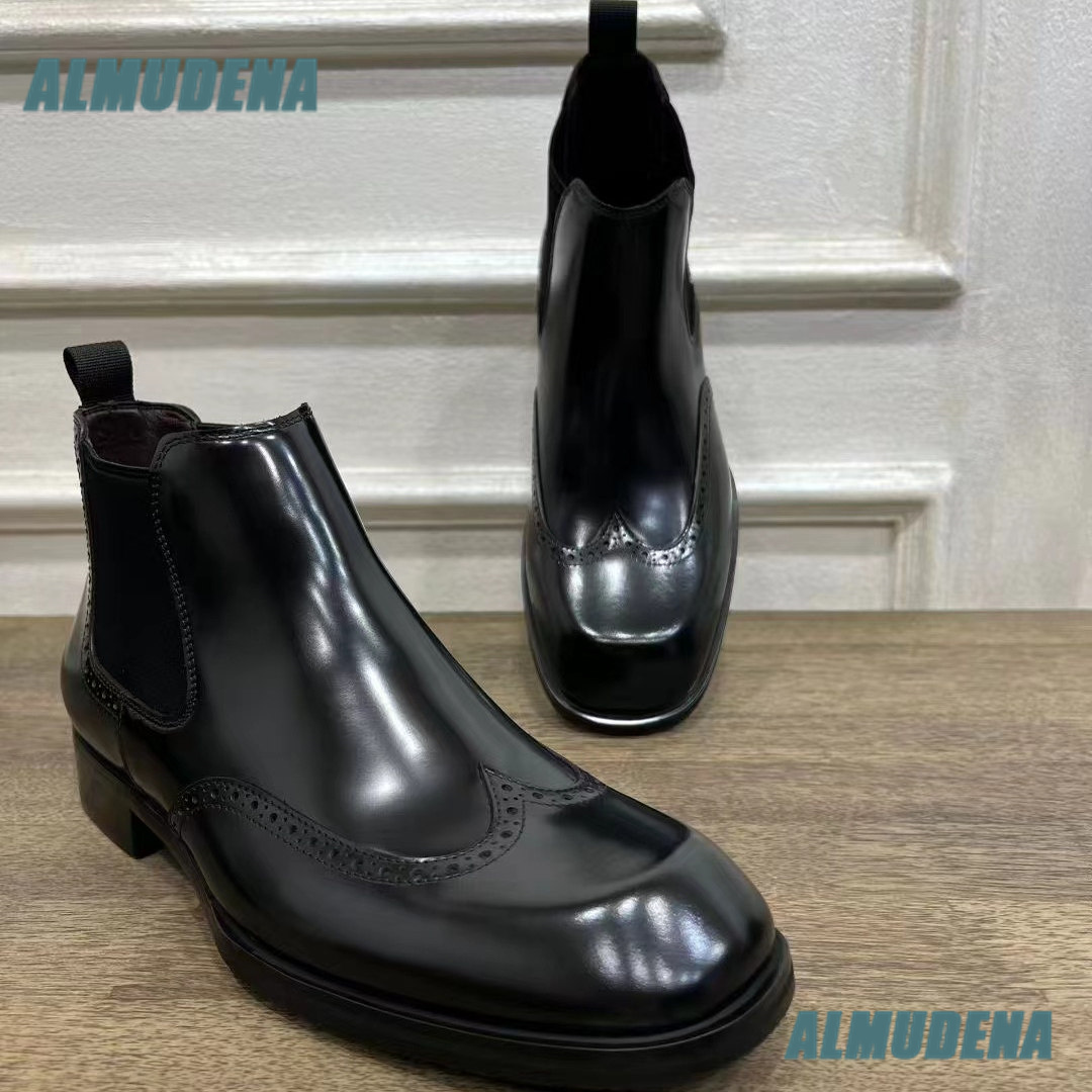 Botas Chelsea Brogue Marrones  - Men'S Formal Style reseña y precio