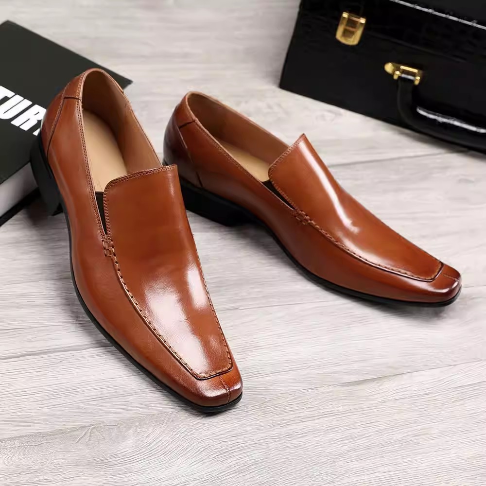 Zapatos de cuero puntiagudos d - Men'S Formal Style reseña y precio