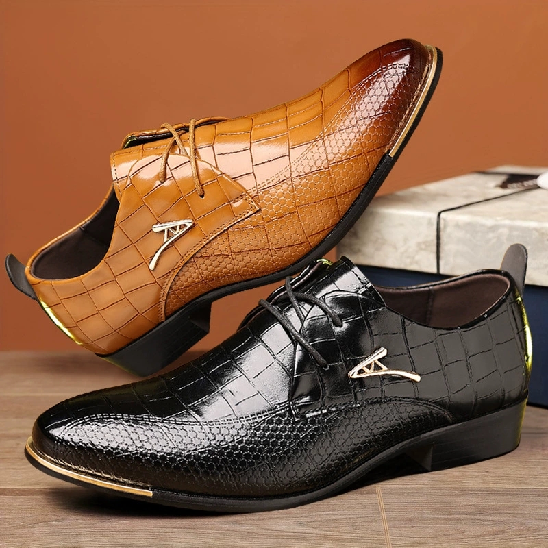 Zapatos de cuero PU a la moda  - Men'S Formal Wear Rental reseña y precio