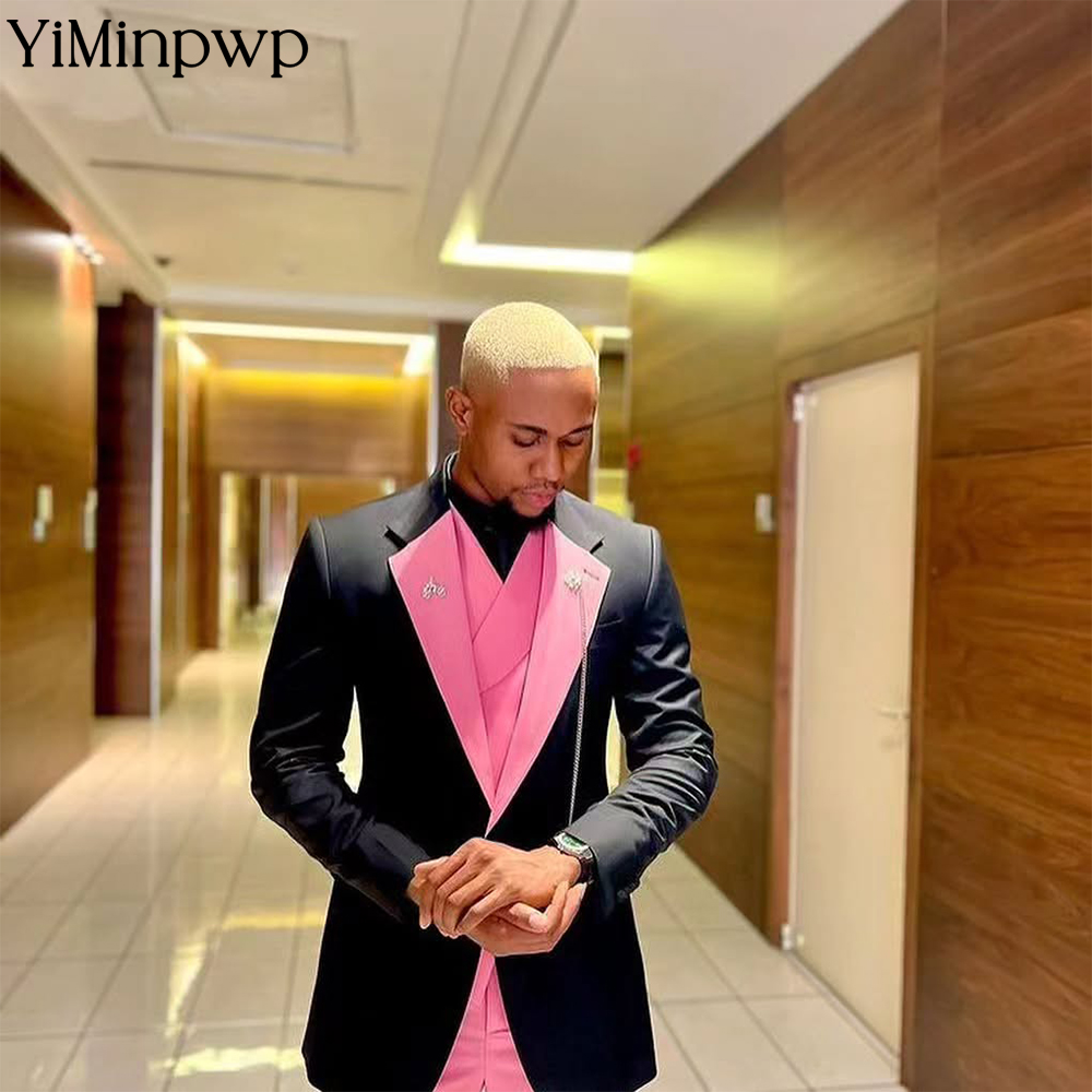 YiMinpwp-traje rosa bonito par - Men Formal Wear Clothes reseña y precio