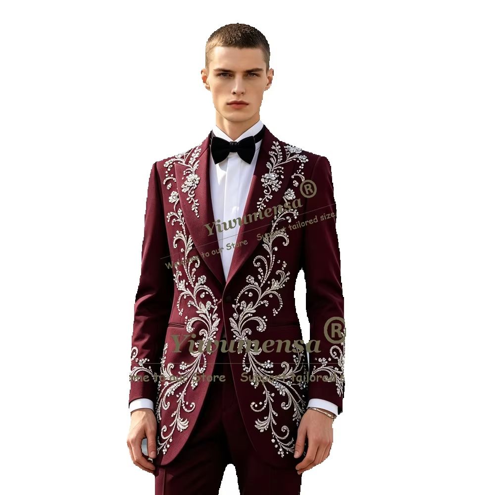 Trajes de Lujo con Cuentas de  - Men Formal Wear For Dinner reseña y precio