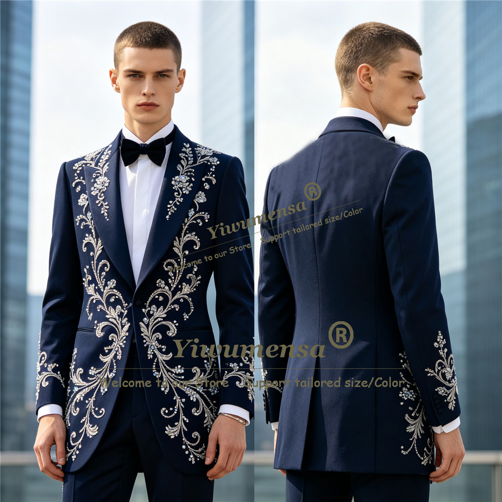 Trajes de Lujo con Cuentas de  - Men Formal Wear For Dinner reseña y precio