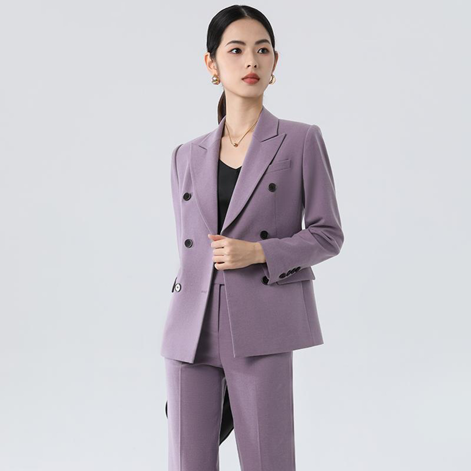 Traje Morado Allingentle para  - Double Breasted Blazer reseña y precio
