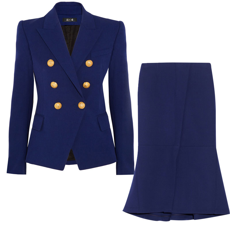 Allingentle-traje de falda tip - Double Breasted Blazer reseña y precio