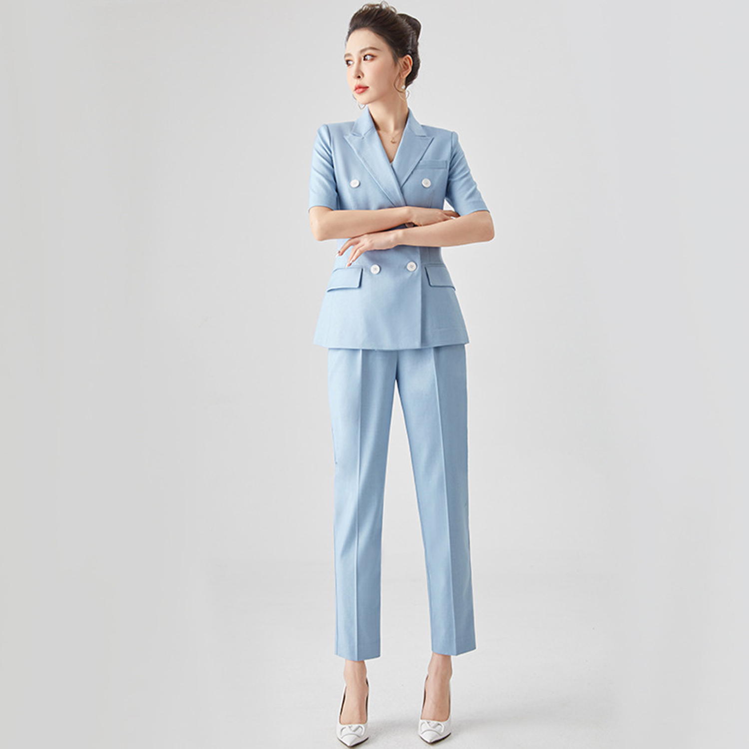 Traje de Mujer Allingentle, Co - Double Breasted Blazer reseña y precio