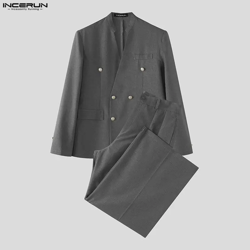 Conjuntos para Hombre INCERUN, - Double Breasted Blazer reseña y precio