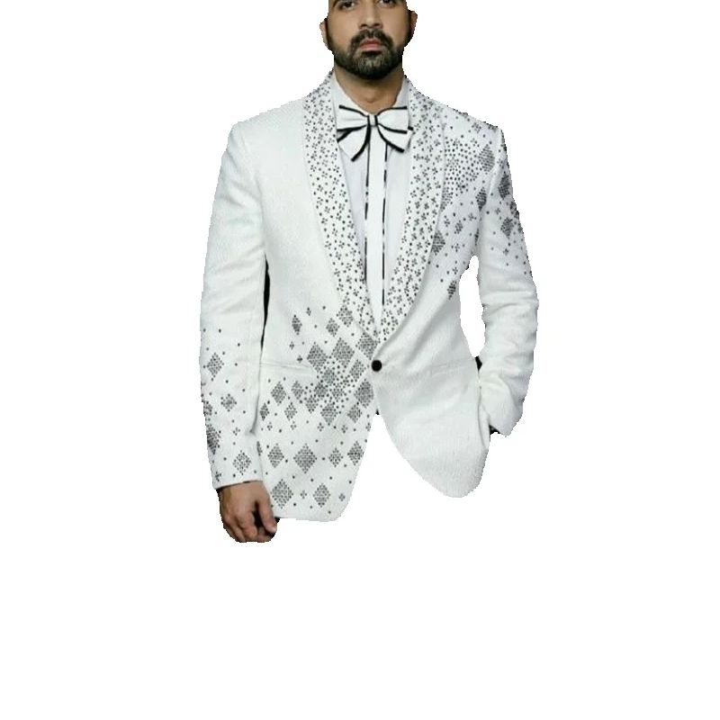 Conjunto de traje de hombre Cr - Men Formal Wear Black And White reseña y precio