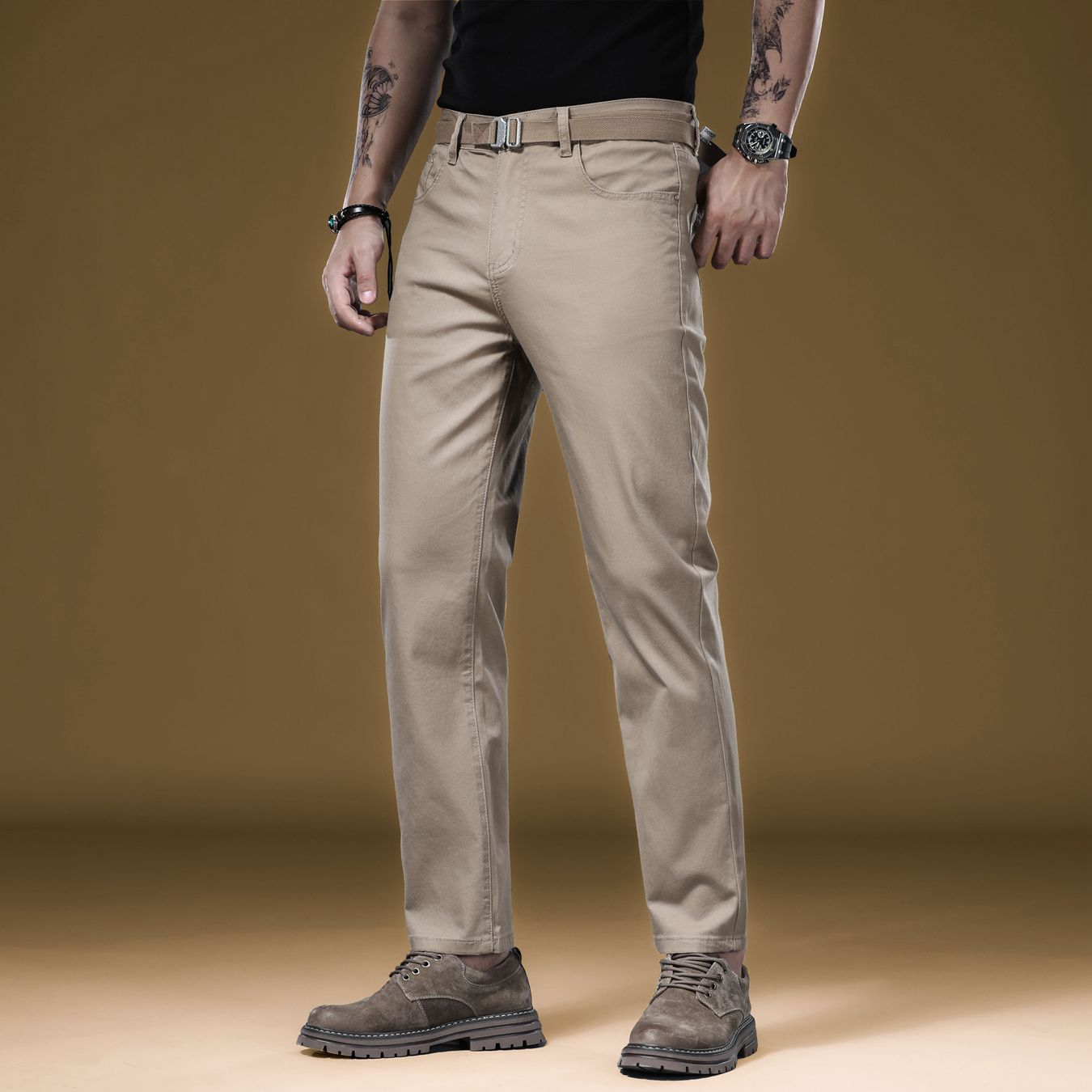 Pantalones de Hombre de Calida - Khaki Formal Wear Men reseña y precio
